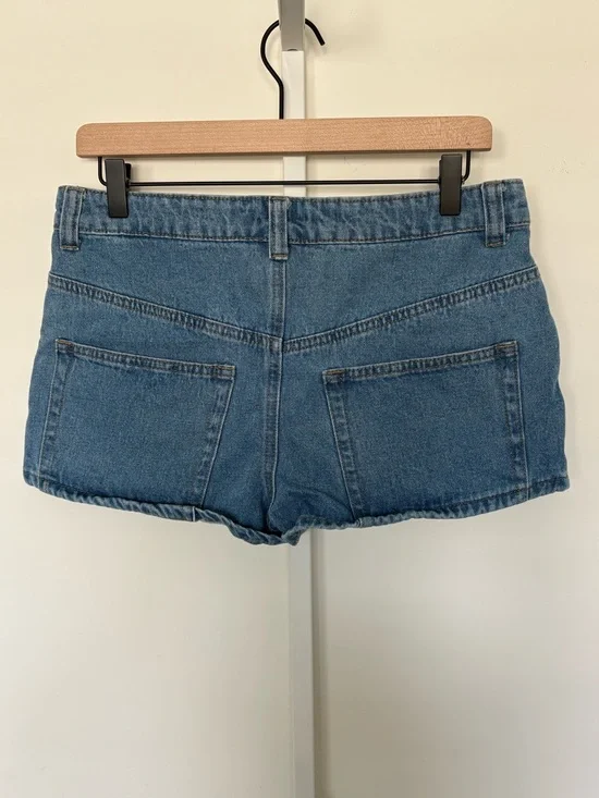 Edikted Blue Denim Mini Skort Size M - Picture 7 of 10
